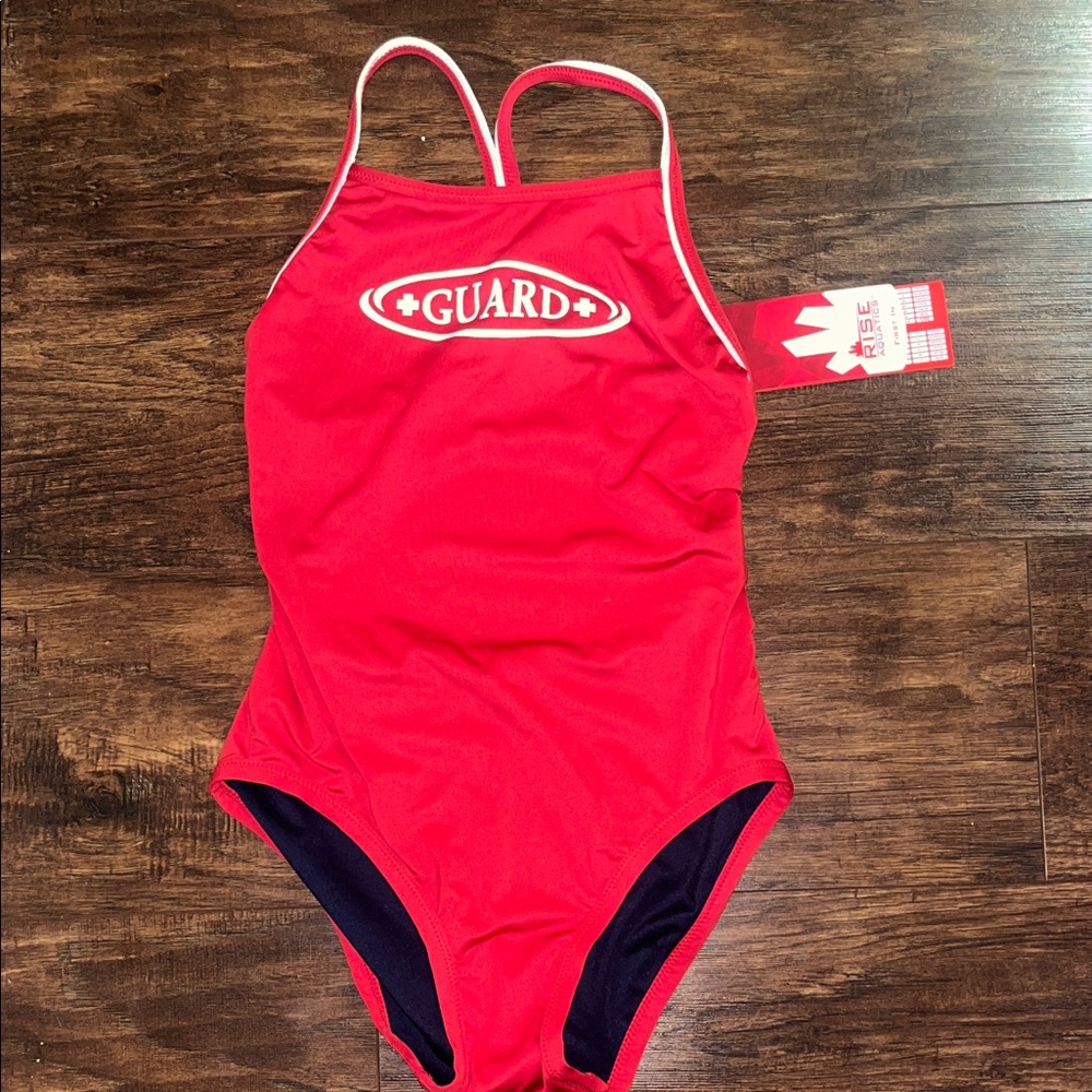 Speedo Red Guard Swim One Piece